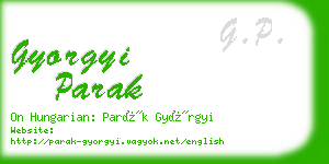 gyorgyi parak business card